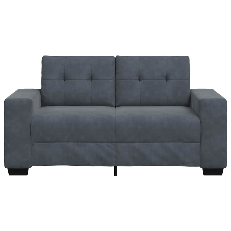 vidaXL sötétszürke bársony loveseat kanapé 120 cm