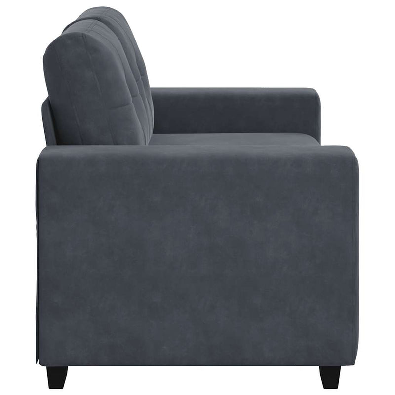 vidaXL sötétszürke bársony loveseat kanapé 120 cm