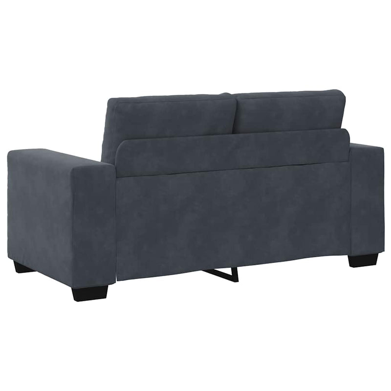vidaXL sötétszürke bársony loveseat kanapé 120 cm