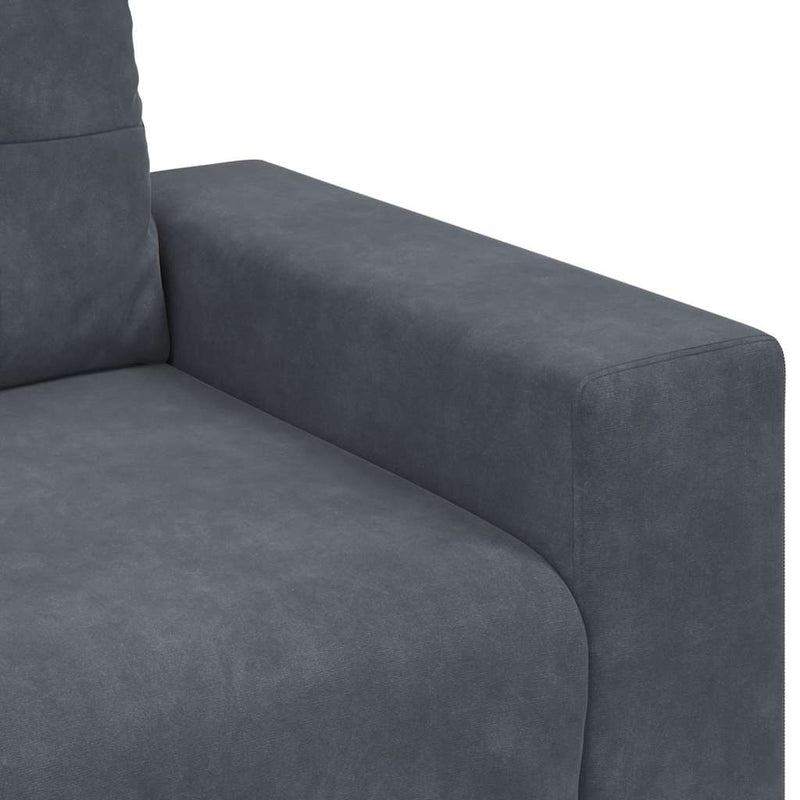 vidaXL sötétszürke bársony loveseat kanapé 120 cm
