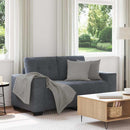vidaXL sötétszürke bársony loveseat kanapé 160x77x82 cm