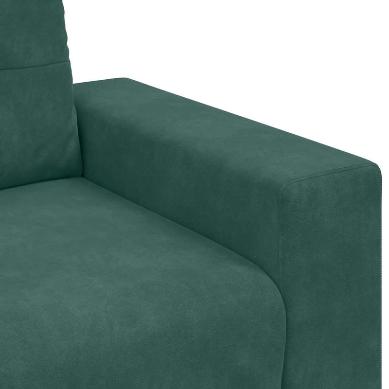 vidaXL sötétzöld bársony loveseat kanapé 120 cm
