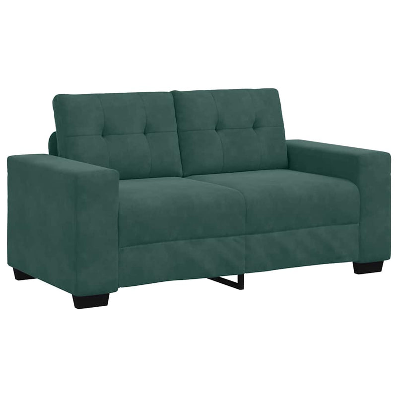 vidaXL sötétzöld bársony loveseat kanapé 120 cm