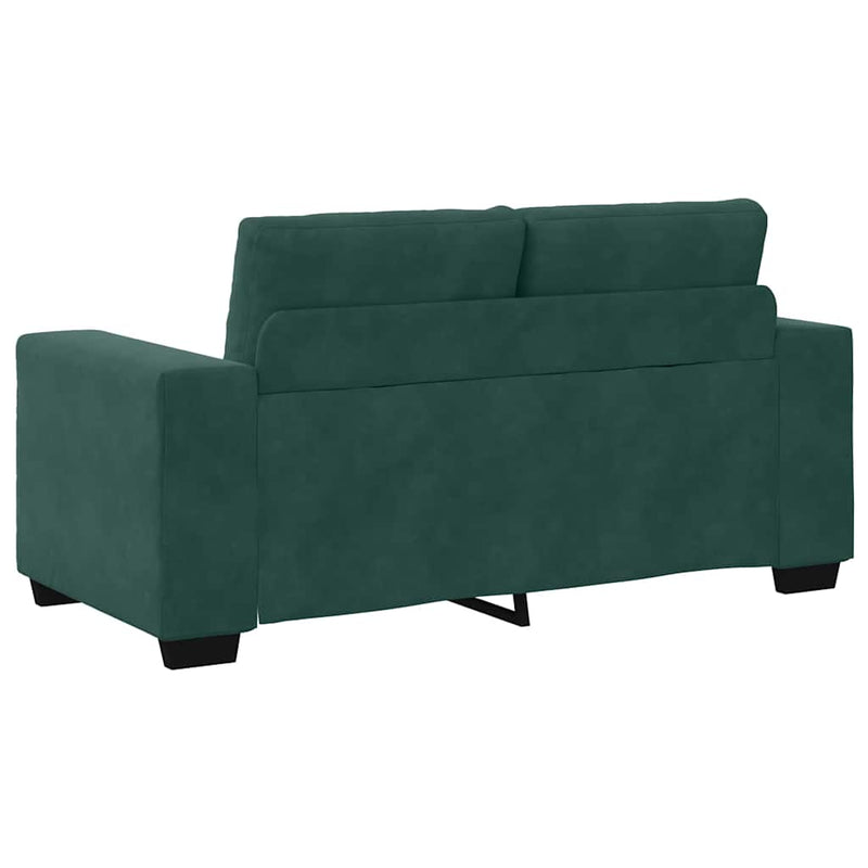 vidaXL sötétzöld bársony loveseat kanapé 120 cm