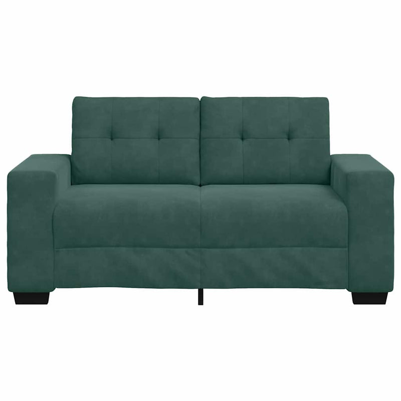 vidaXL sötétzöld bársony loveseat kanapé 120 cm