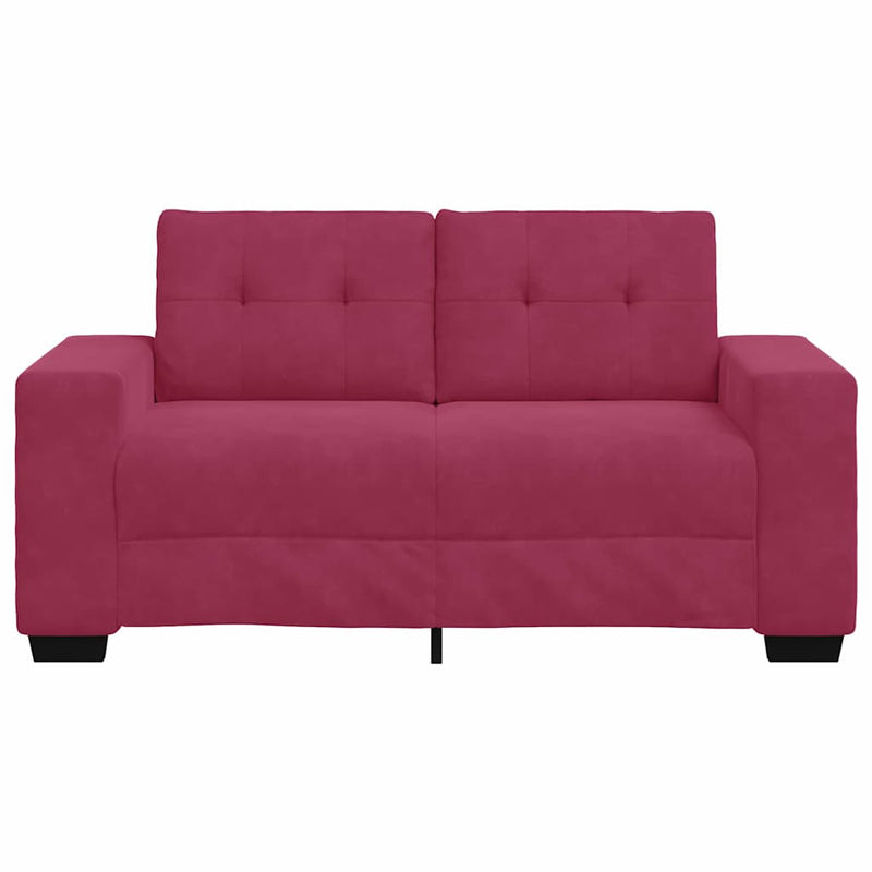 vidaXL bordó bársony loveseat kanapé 120 cm
