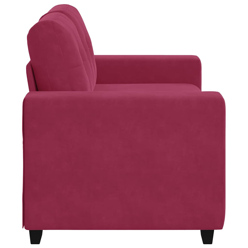 vidaXL bordó bársony loveseat kanapé 120 cm