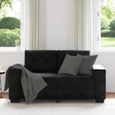 vidaXL fekete bársony loveseat kanapé 160x77x82 cm