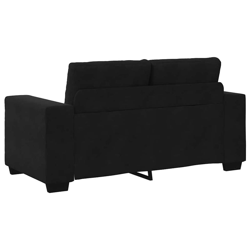 vidaXL fekete bársony loveseat kanapé 120 cm