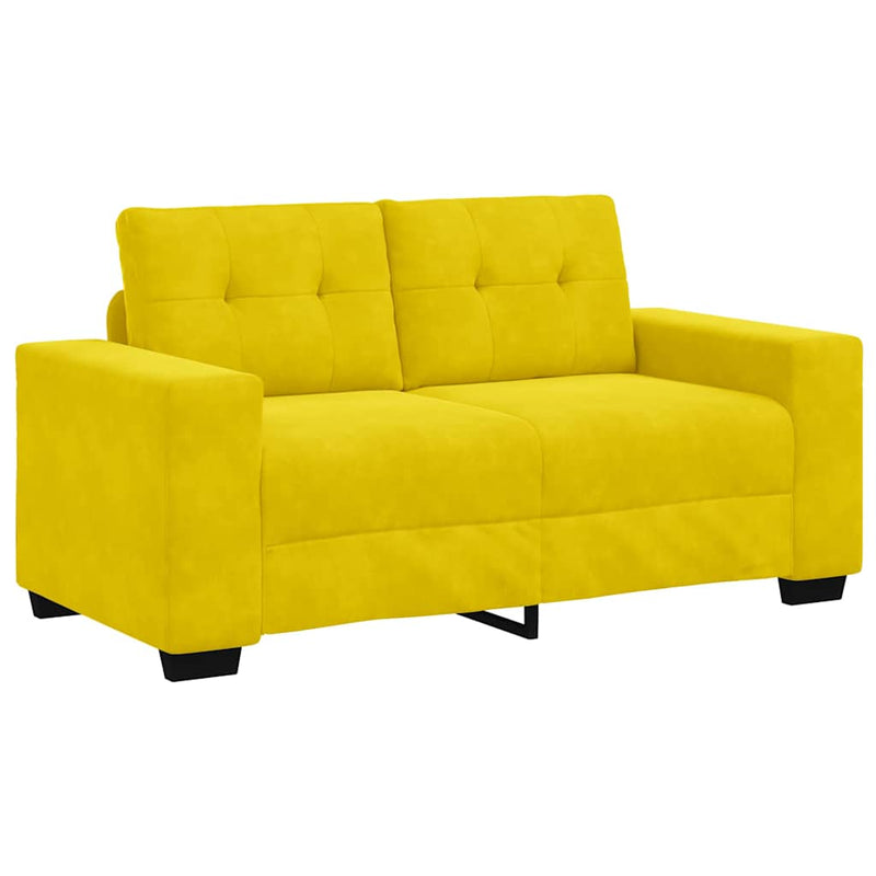 vidaXL sárga bársony loveseat kanapé 120 cm