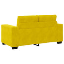 vidaXL | Kétszemélyes kanapé | párnával Sárga Bársony
