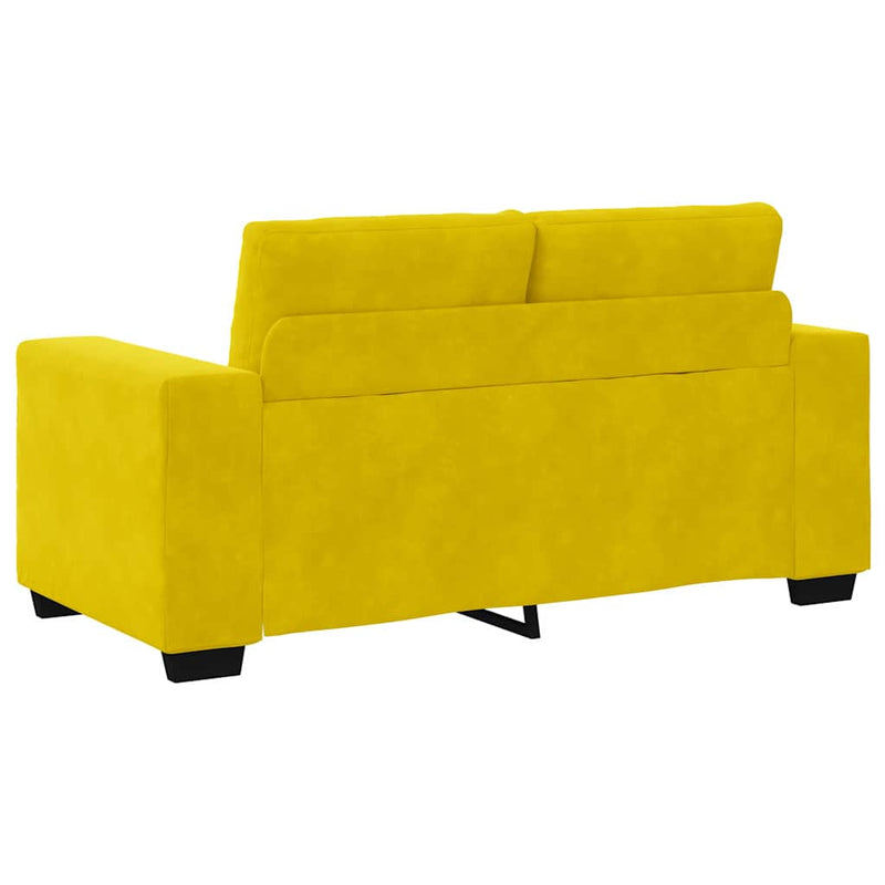vidaXL sárga bársony loveseat kanapé 120 cm