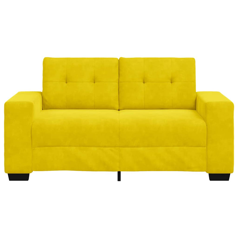 vidaXL sárga bársony loveseat kanapé 120 cm