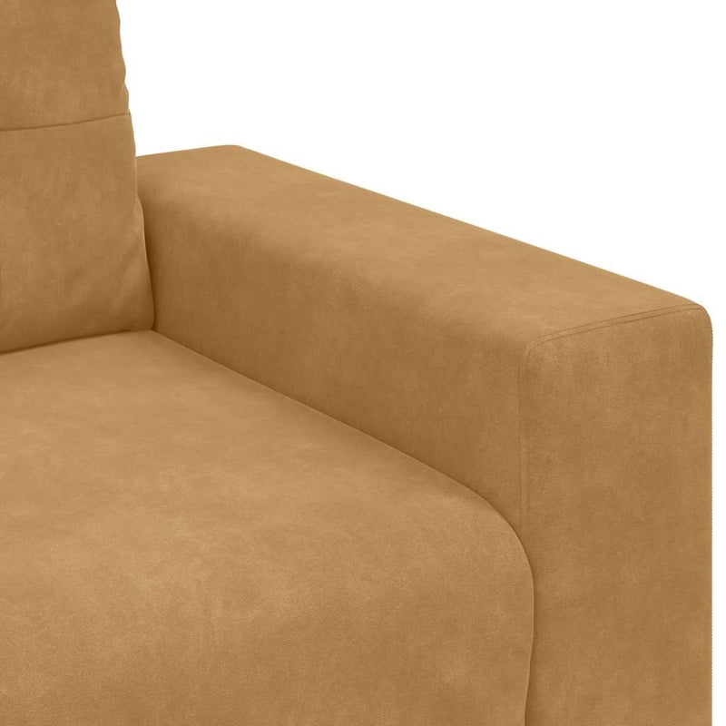vidaXL barna bársony loveseat kanapé 120 cm