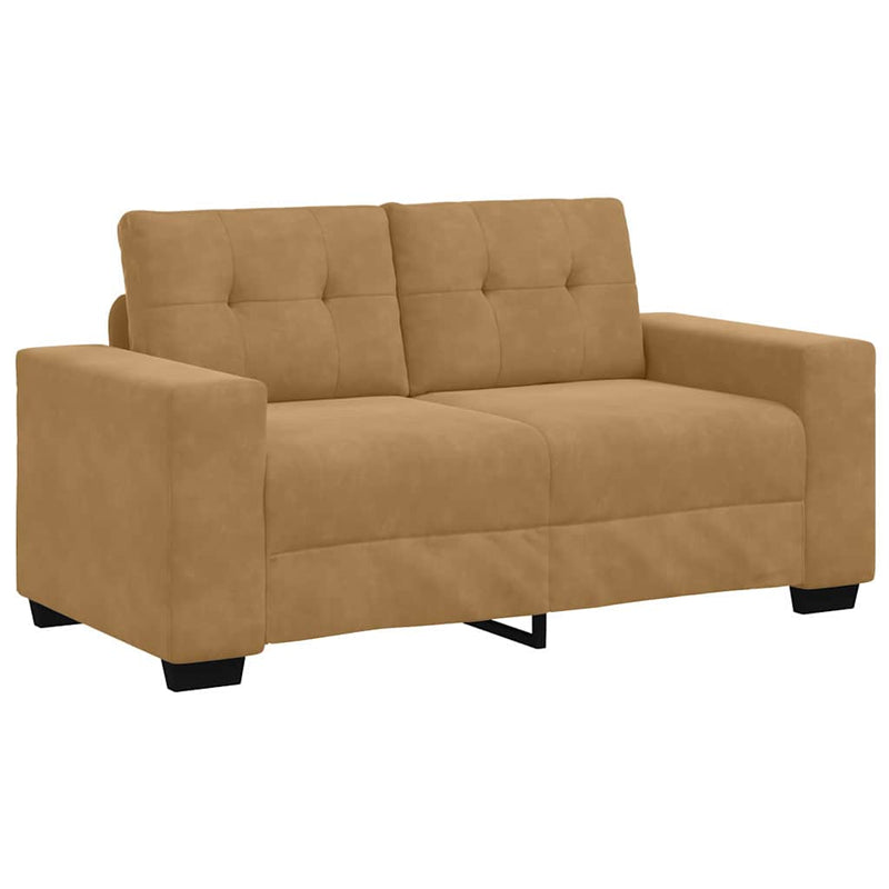 vidaXL barna bársony loveseat kanapé 120 cm