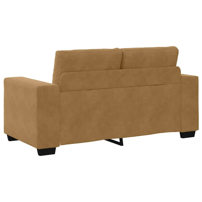 vidaXL barna bársony loveseat kanapé 120 cm
