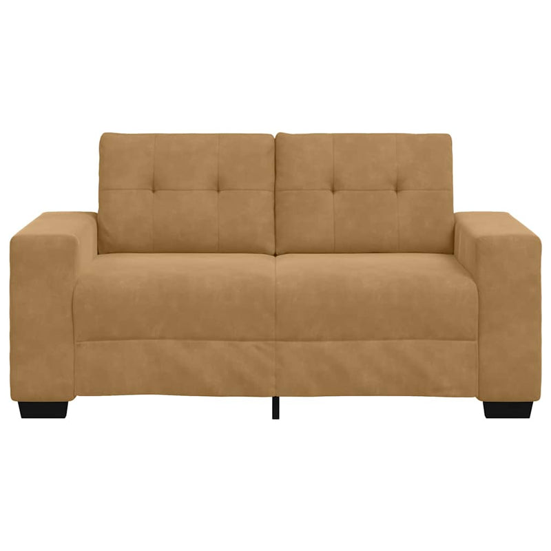 vidaXL barna bársony loveseat kanapé 120 cm
