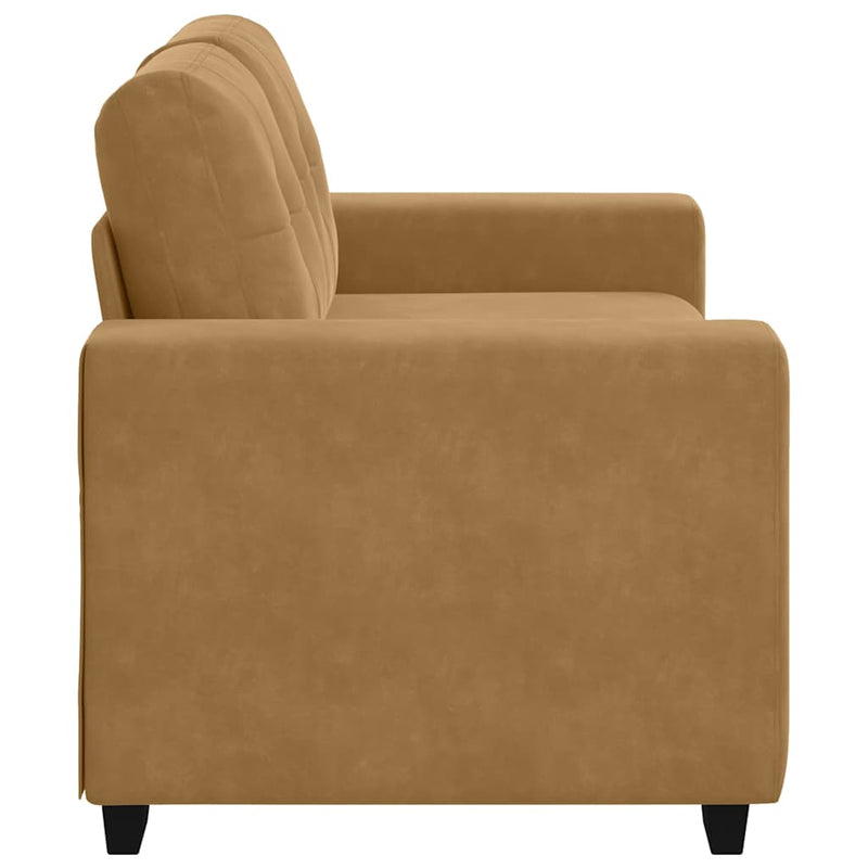 vidaXL barna bársony loveseat kanapé 120 cm