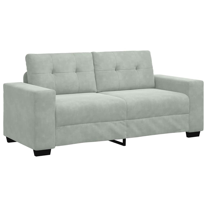vidaXL világosszürke bársony loveseat kanapé 140 cm