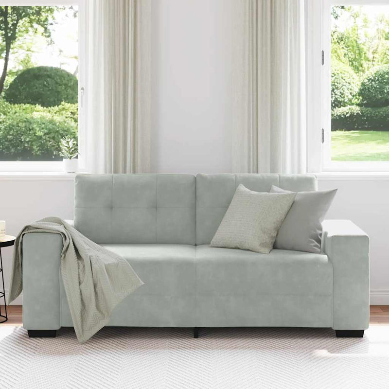 vidaXL világosszürke bársony loveseat kanapé 140 cm