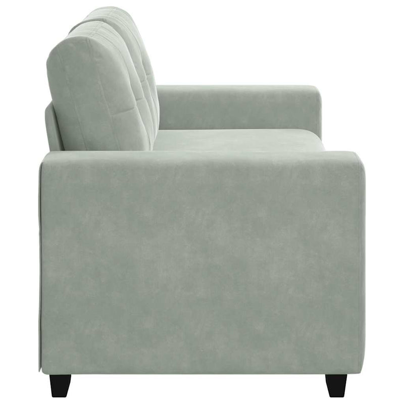 vidaXL világosszürke bársony loveseat kanapé 140 cm