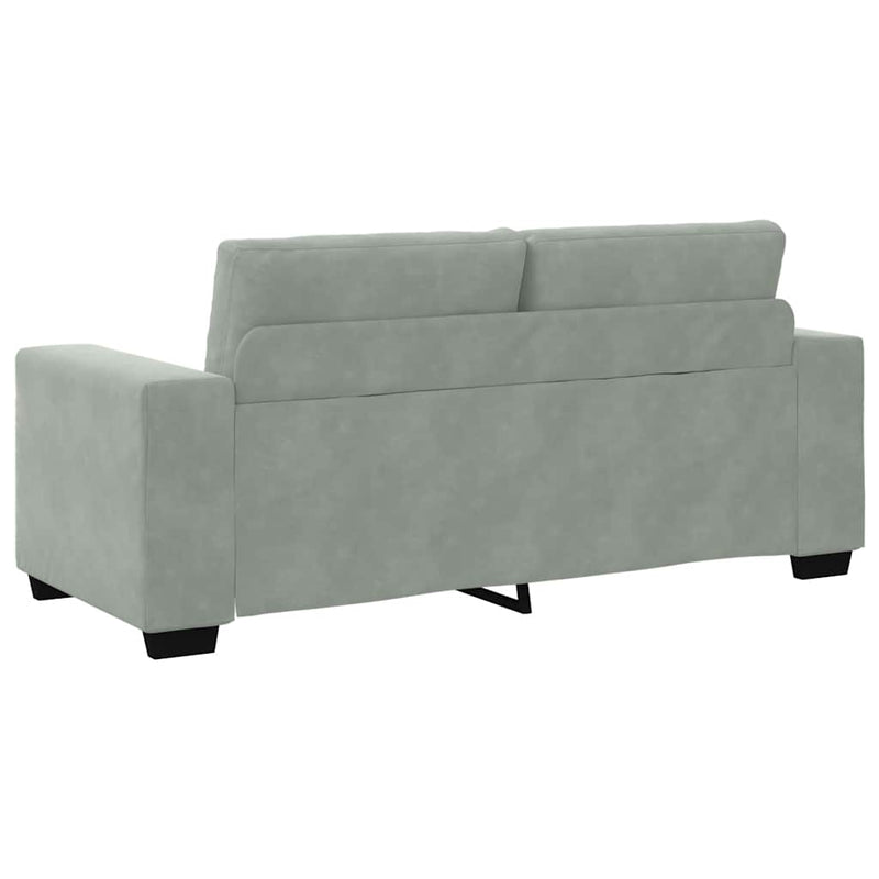 vidaXL világosszürke bársony loveseat kanapé 140 cm