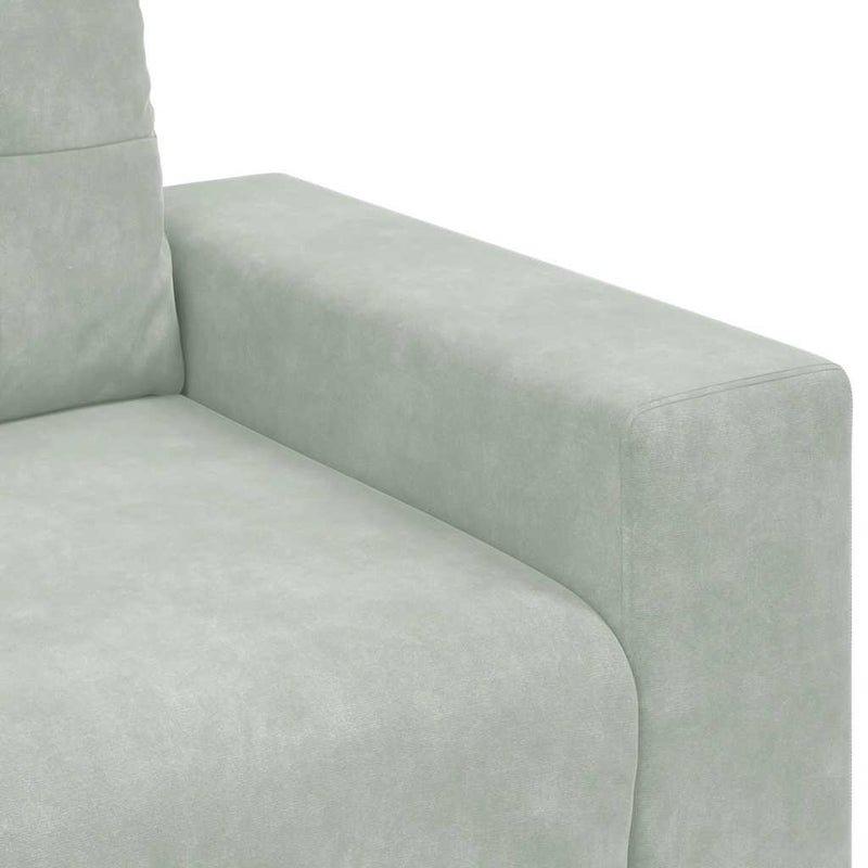 vidaXL világosszürke bársony loveseat kanapé 140 cm