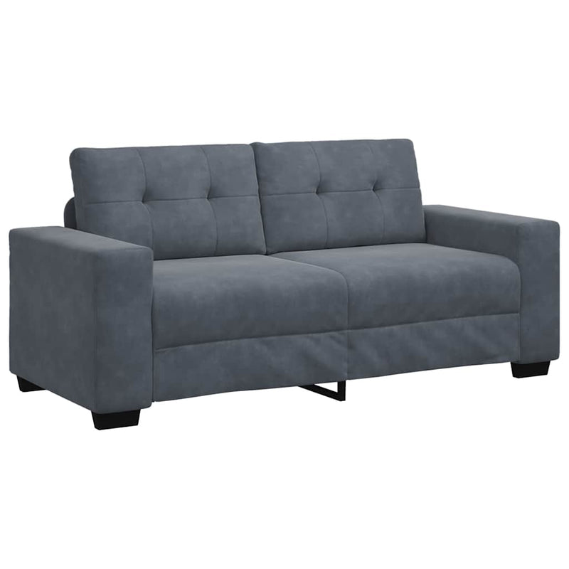 vidaXL sötétszürke bársony loveseat kanapé 140 cm