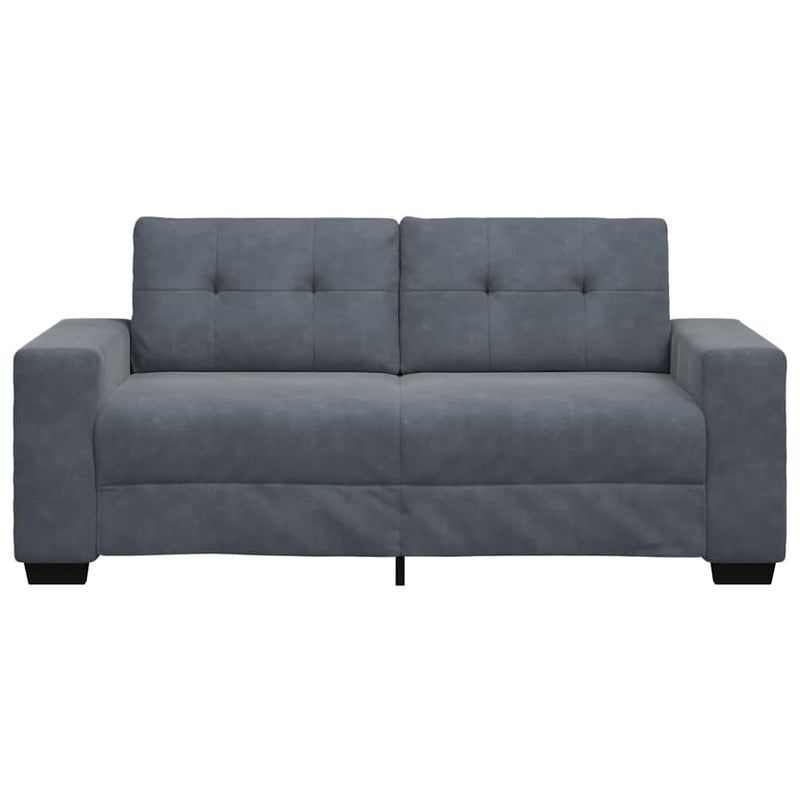 vidaXL sötétszürke bársony loveseat kanapé 140 cm
