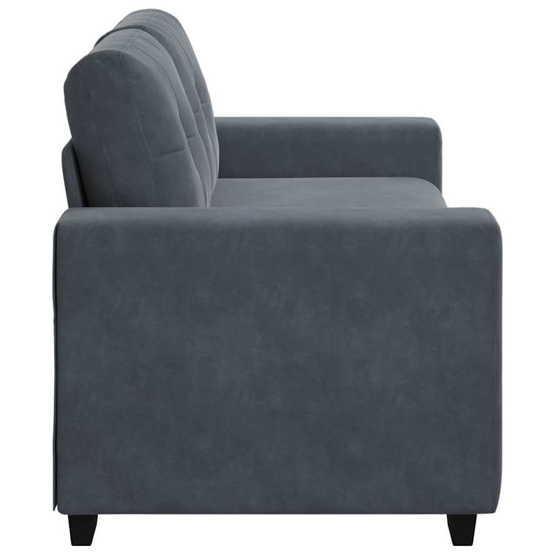 vidaXL sötétszürke bársony loveseat kanapé 140 cm
