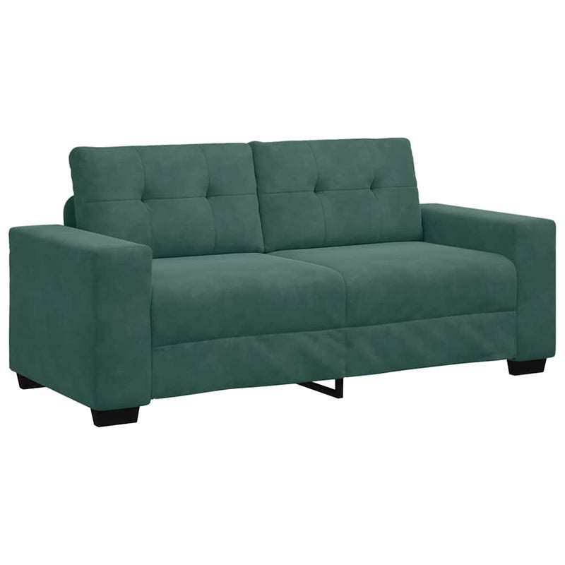 vidaXL sötétzöld bársony loveseat kanapé 140 cm