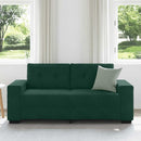 vidaXL sötétzöld bársony loveseat kanapé 180x77x82 cm