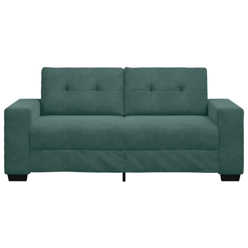 vidaXL sötétzöld bársony loveseat kanapé 140 cm