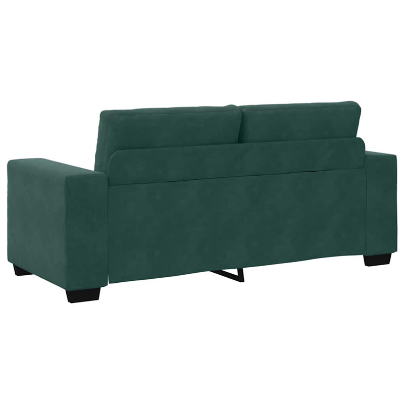 vidaXL sötétzöld bársony loveseat kanapé 140 cm