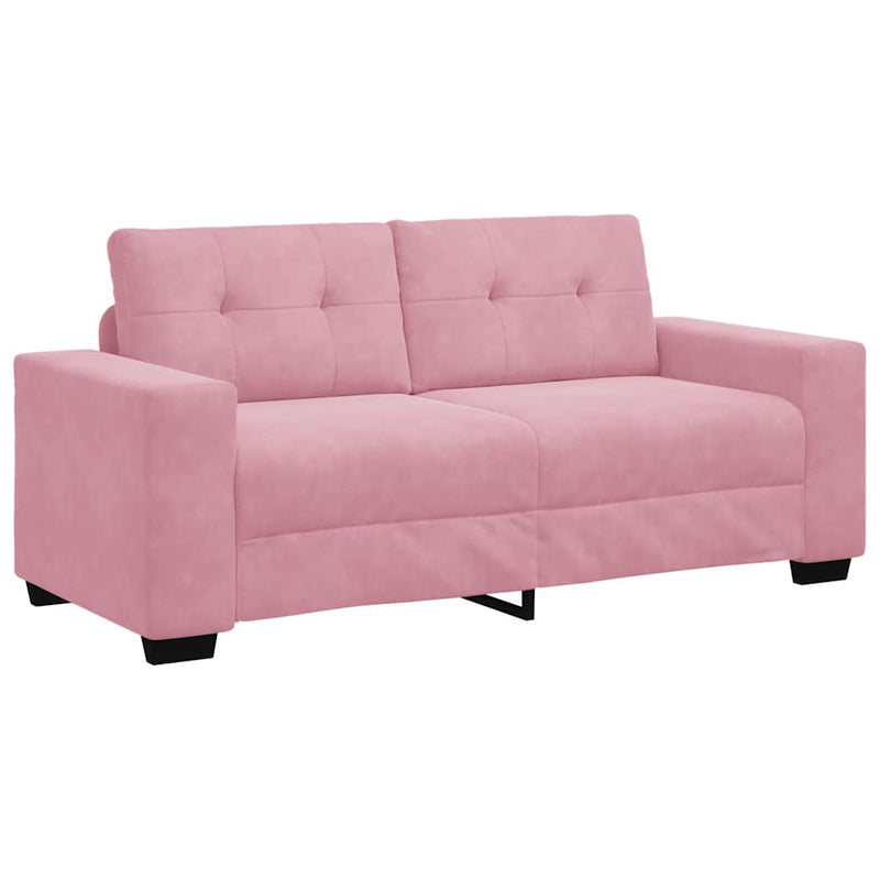vidaXL rózsaszín bársony loveseat kanapé 140 cm
