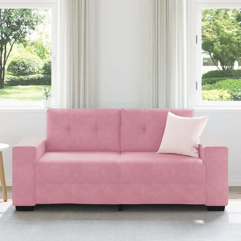 vidaXL rózsaszín bársony loveseat kanapé 140 cm