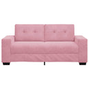 vidaXL rózsaszín bársony loveseat kanapé 140 cm