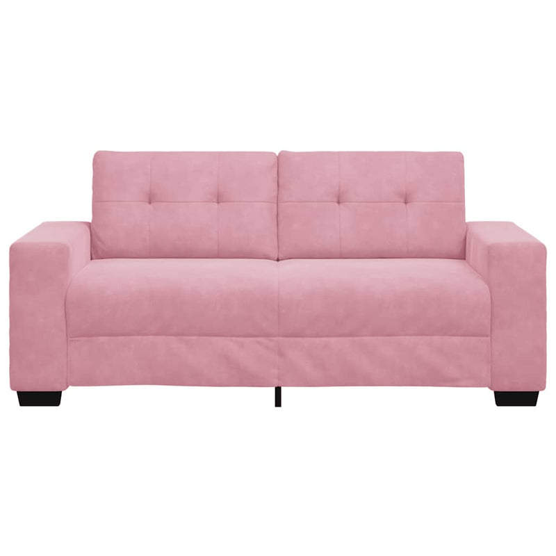 vidaXL rózsaszín bársony loveseat kanapé 140 cm