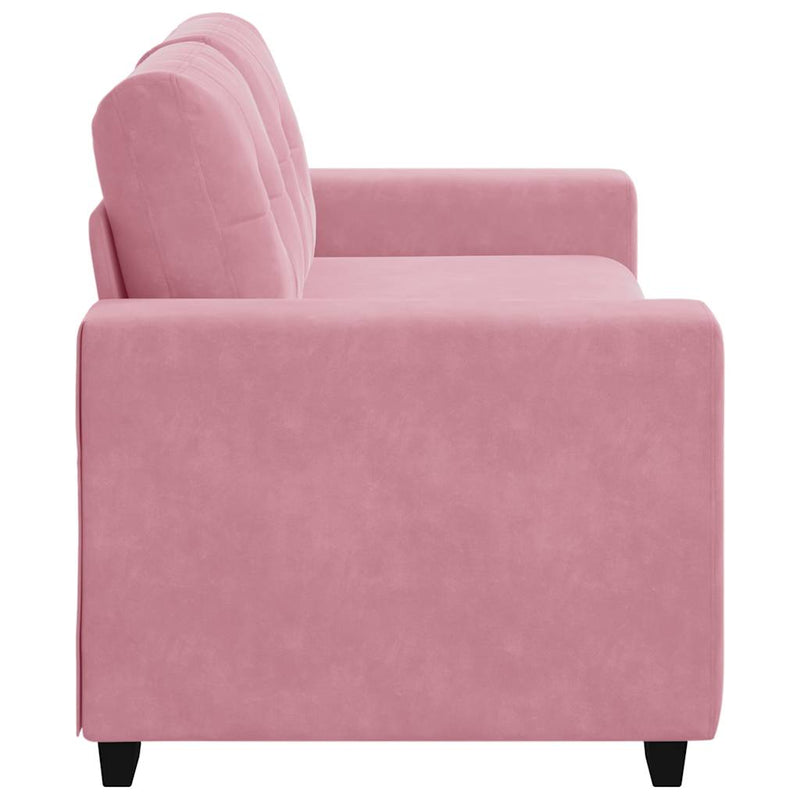 vidaXL rózsaszín bársony loveseat kanapé 140 cm