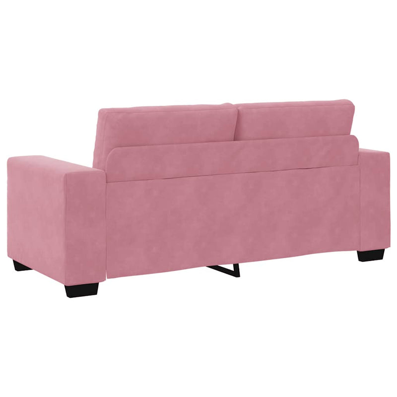 vidaXL rózsaszín bársony loveseat kanapé 140 cm