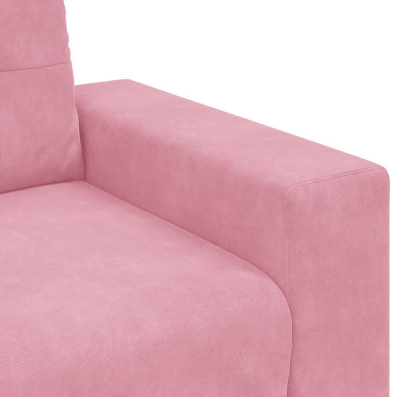 vidaXL rózsaszín bársony loveseat kanapé 140 cm