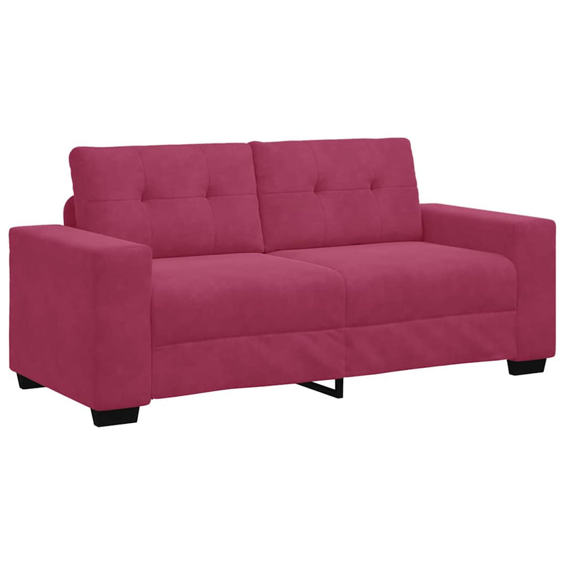 vidaXL bordó bársony loveseat kanapé 140 cm