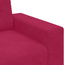 vidaXL bordó bársony loveseat kanapé 180x77x82 cm