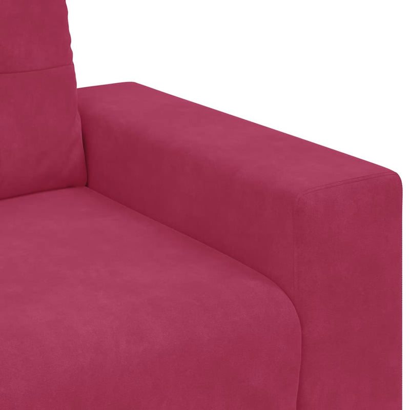 vidaXL bordó bársony loveseat kanapé 140 cm