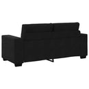 vidaXL fekete bársony loveseat kanapé 140 cm
