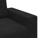vidaXL fekete bársony loveseat kanapé 140 cm
