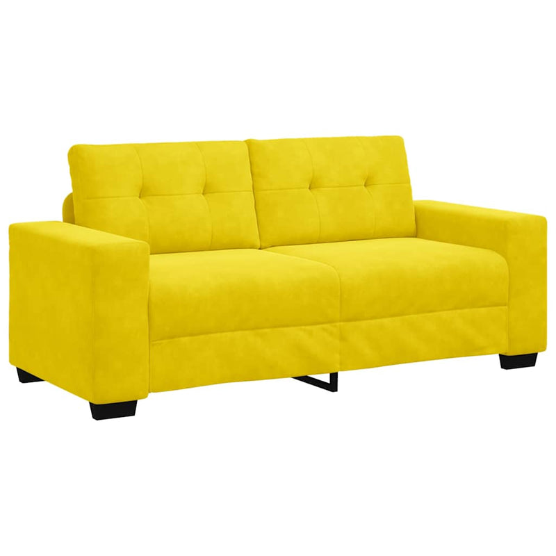 vidaXL sárga bársony loveseat kanapé 140 cm