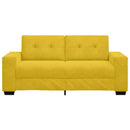 vidaXL sárga bársony loveseat kanapé 180x77x82 cm