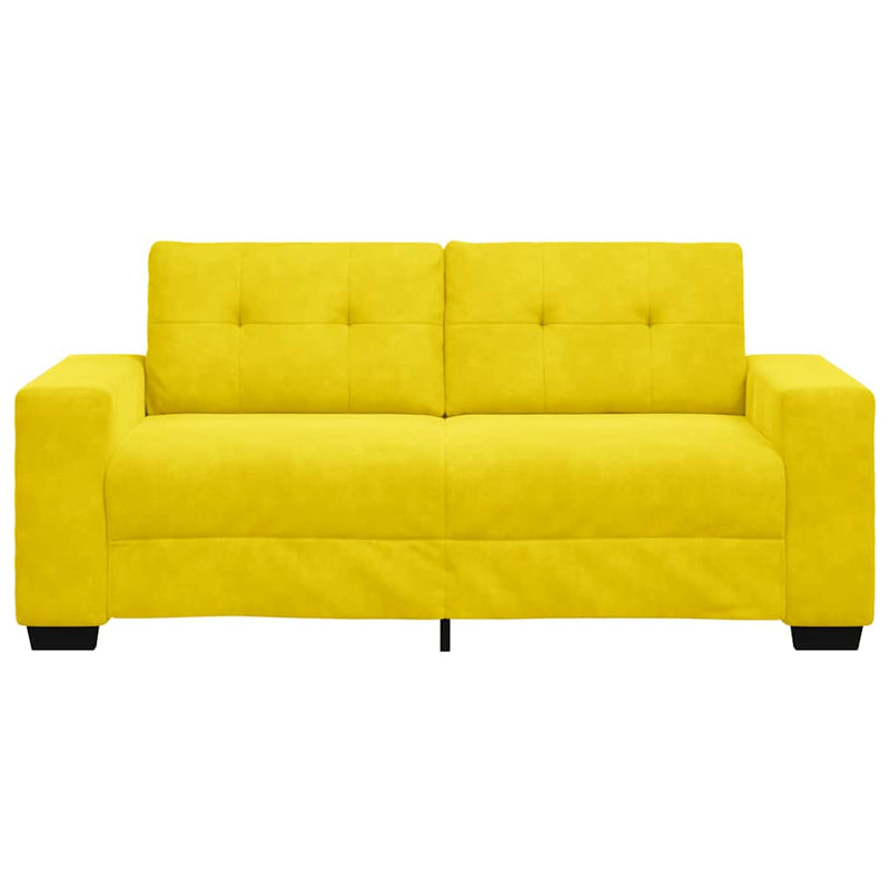 vidaXL sárga bársony loveseat kanapé 140 cm