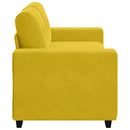 vidaXL sárga bársony loveseat kanapé 180x77x82 cm